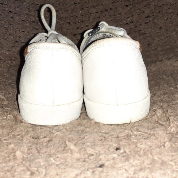 BLACKSTONE NL-49-White/Silver Nubuck/Patent Leather Sneakers-Sz 37-Excellent - Picture 5 of 8